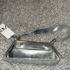 Silver Metallic Shoulder Bag